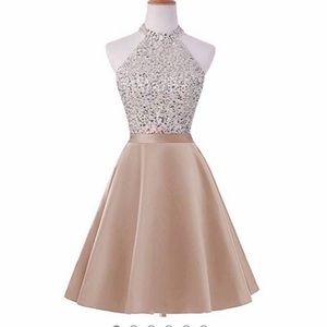 Bedazzle Golden Dress